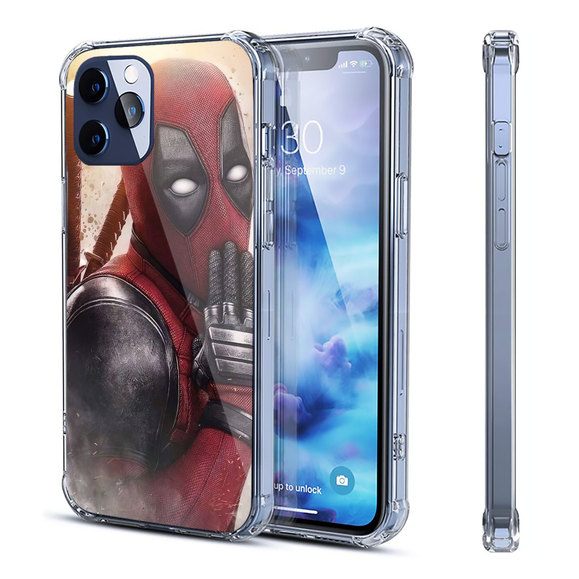 （画像用） Deadpool デッドプール 【iPhone 12シリーズ対応】透明スマホケース（クリアソフトケース）